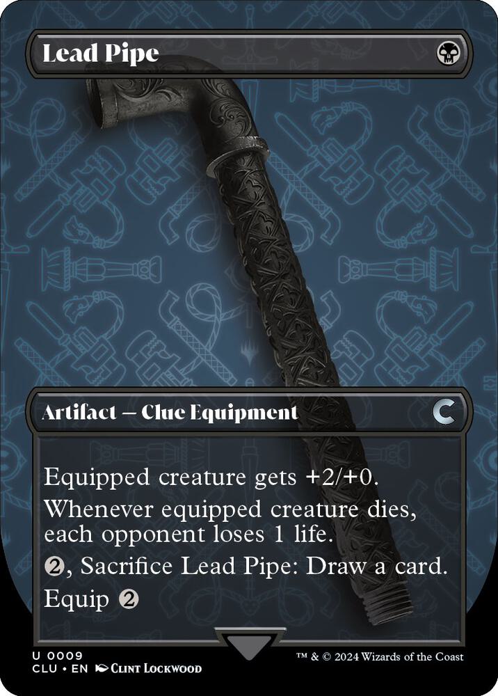 Lead Pipe (Borderless) (9) [Ravnica: Clue Edition] [Borderless]