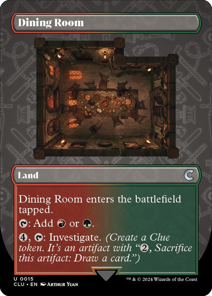 Dining Room (Borderless) (15) [Ravnica: Clue Edition] [Borderless]