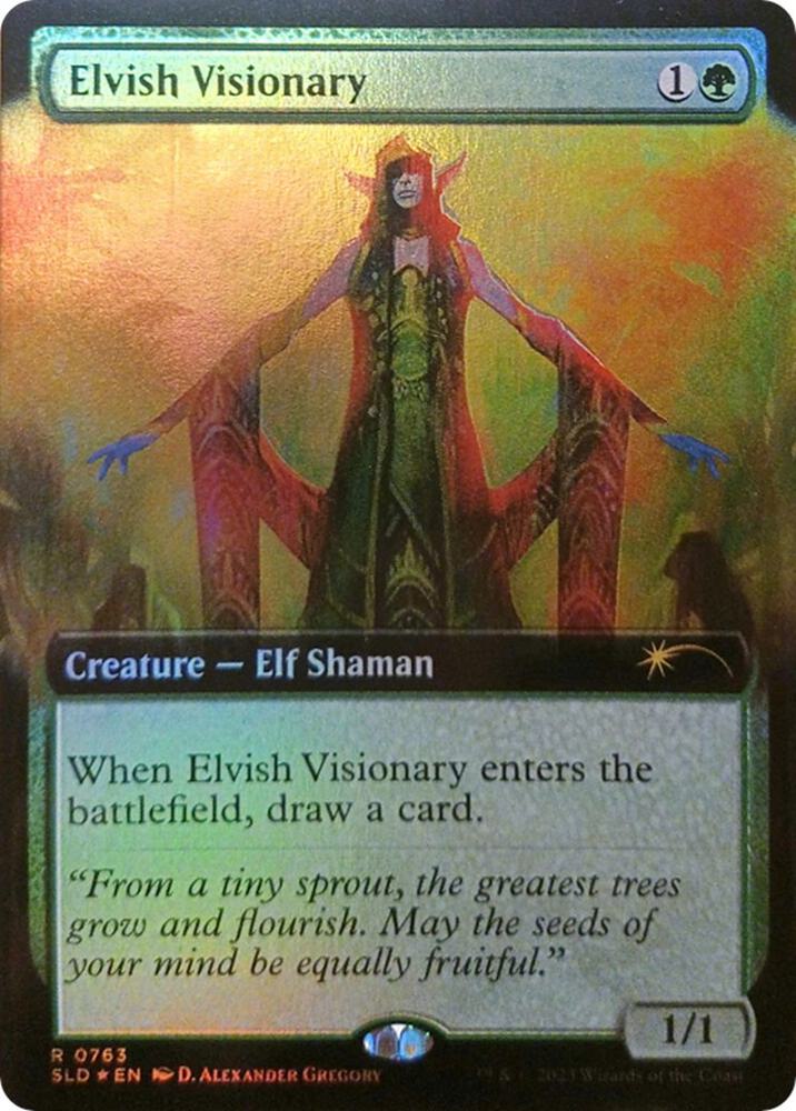 Elvish Visionary (Extended Art) (763) [Secret Lair Drop] [Extended Art]