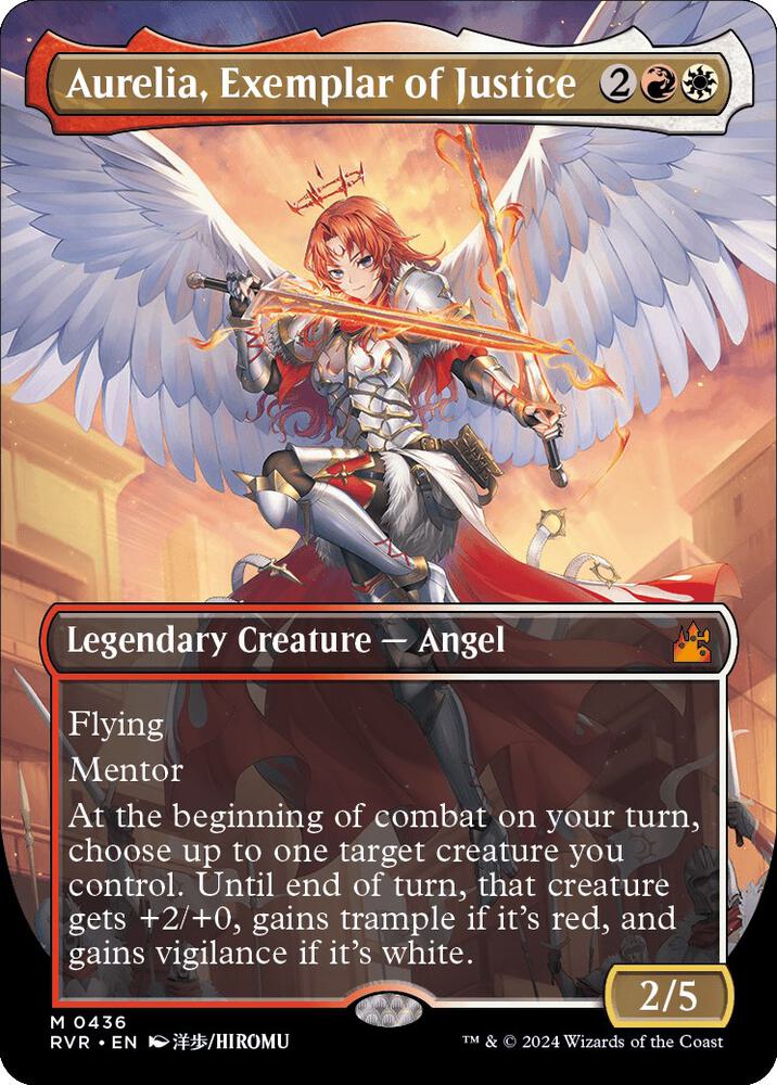 Aurelia, Exemplar of Justice (Anime Borderless) (436) [Ravnica Remastered] [Borderless]