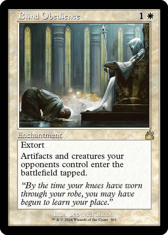 Blind Obedience (Retro Frame) (303) [Ravnica Remastered]