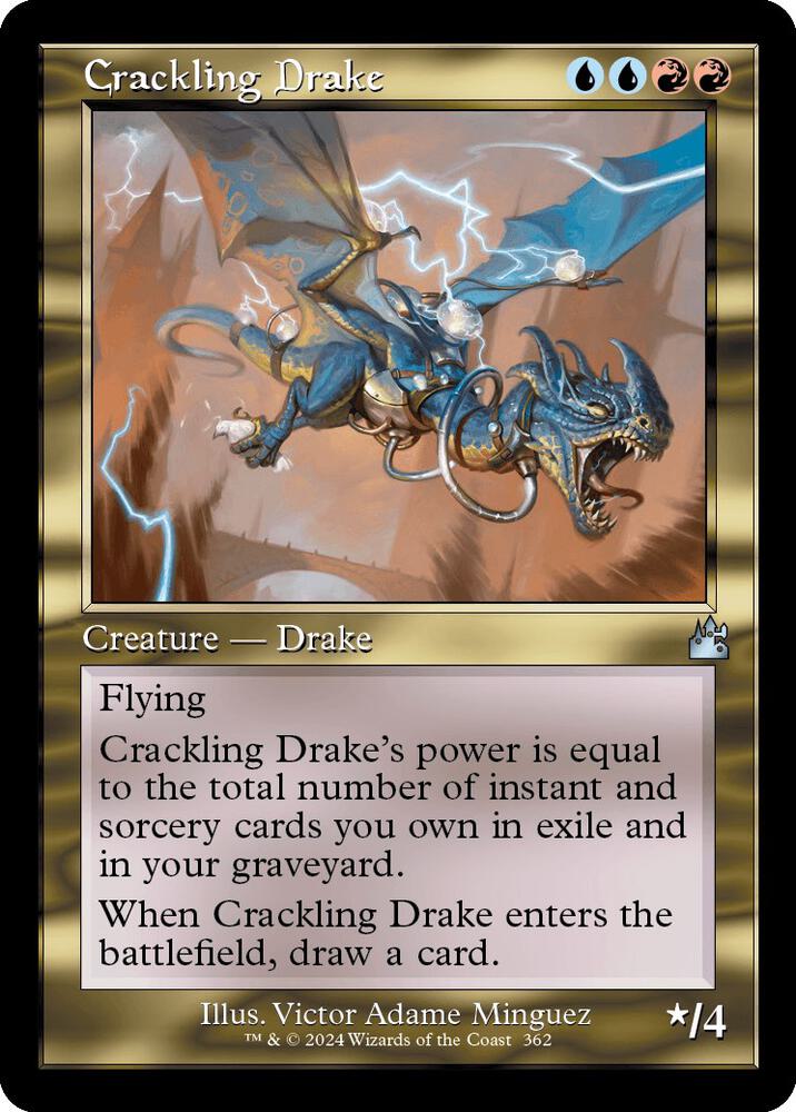 Crackling Drake (Retro Frame) (362) [Ravnica Remastered]