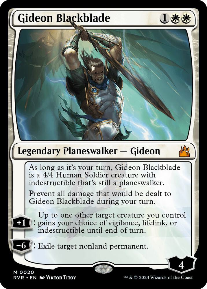 Gideon Blackblade (20) [Ravnica Remastered]