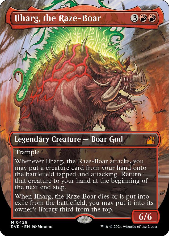 Ilharg, the Raze-Boar (Anime Borderless) (429) [Ravnica Remastered] [Borderless]