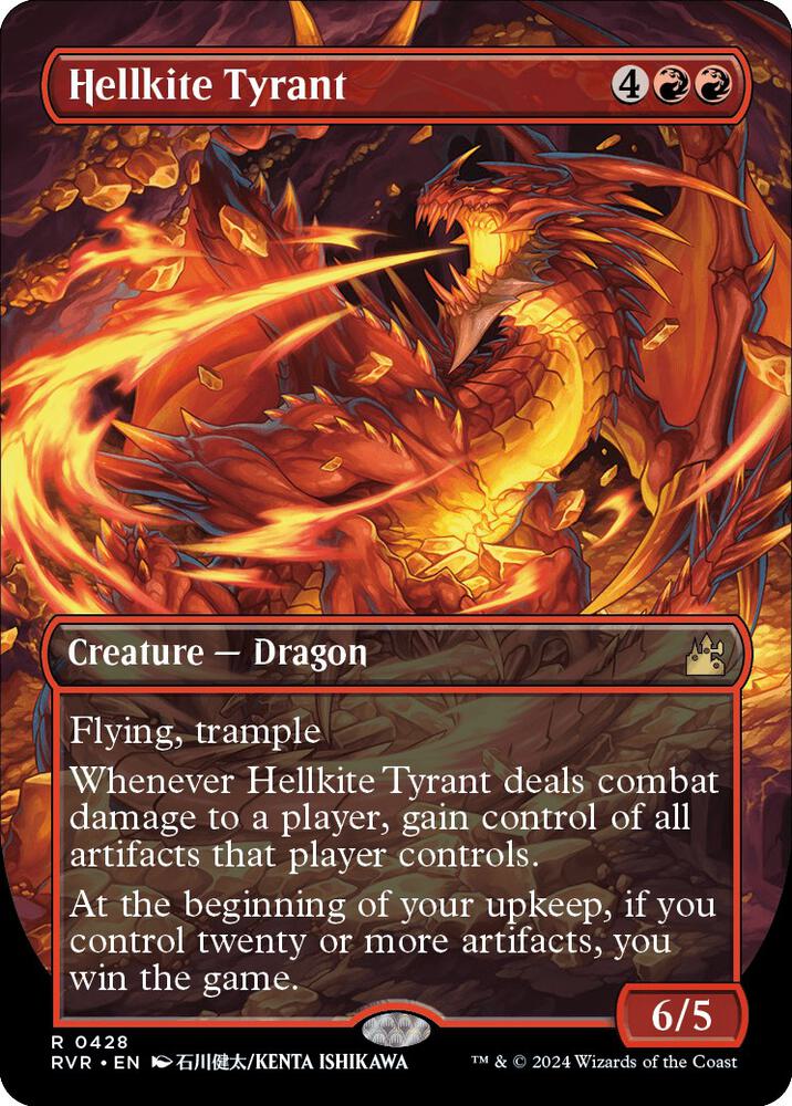 Hellkite Tyrant (Anime Borderless) (428) [Ravnica Remastered] [Borderless]