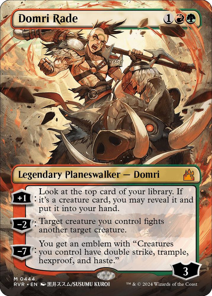 Domri Rade (Anime Borderless) (444) [Ravnica Remastered] [Borderless]