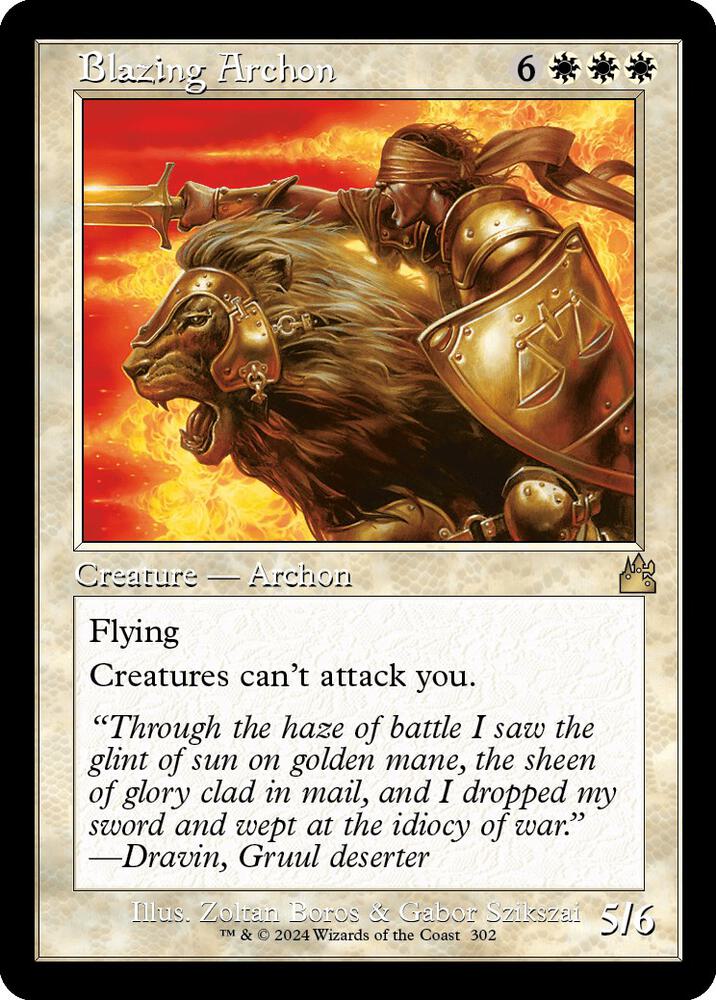 Blazing Archon (Retro Frame) (302) [Ravnica Remastered]