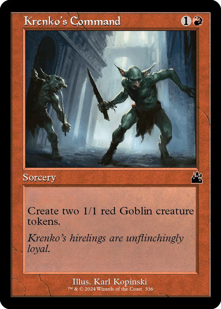Krenko's Command (Retro Frame) (336) [Ravnica Remastered]