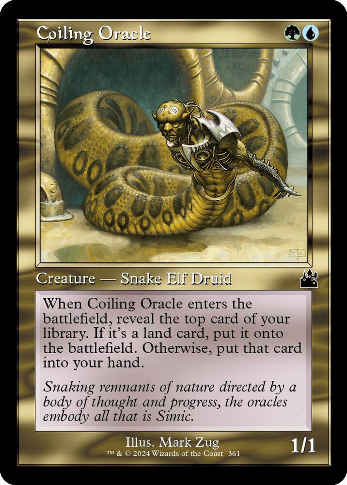Coiling Oracle (Retro Frame) (361) [Ravnica Remastered]