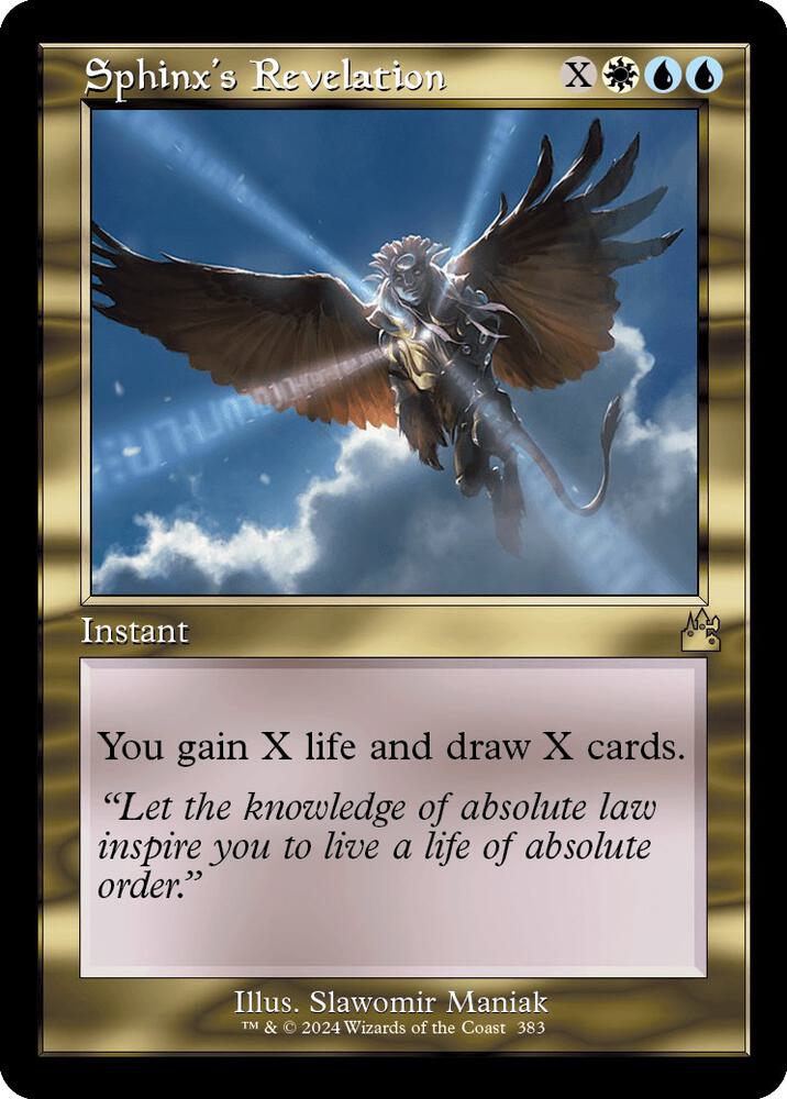 Sphinx's Revelation (Retro Frame) (383) [Ravnica Remastered]