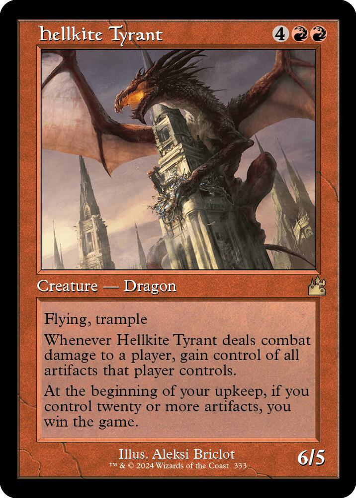 Hellkite Tyrant (Retro Frame) (333) [Ravnica Remastered]