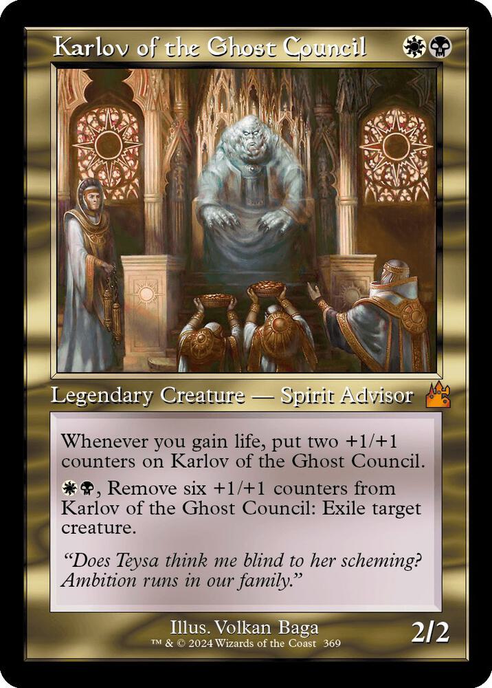 Karlov of the Ghost Council (Retro Frame) (369) [Ravnica Remastered]