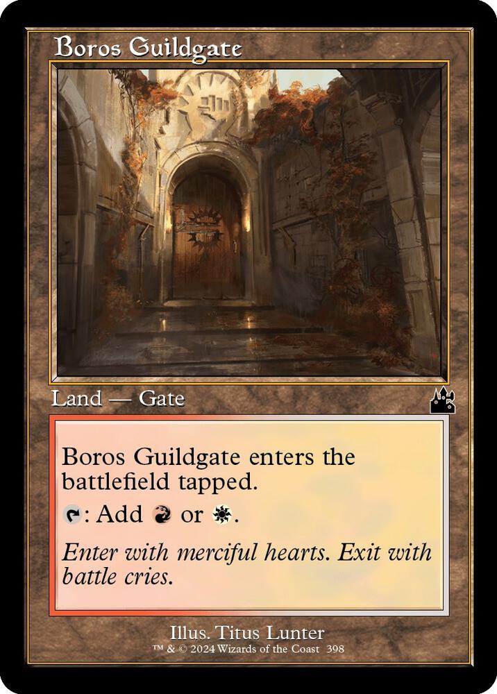 Boros Guildgate (Retro Frame) (398) [Ravnica Remastered]