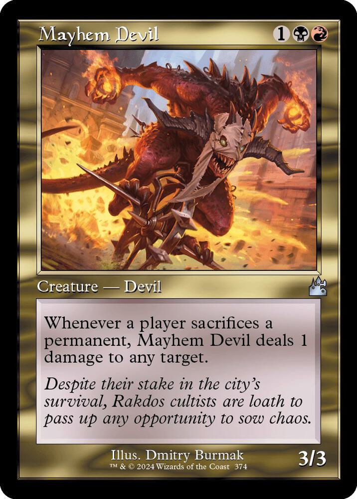 Mayhem Devil (Retro Frame) (374) [Ravnica Remastered]