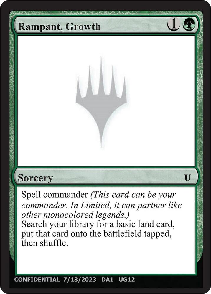 Rampant, Growth [Un-Known Event Playtest Cards]