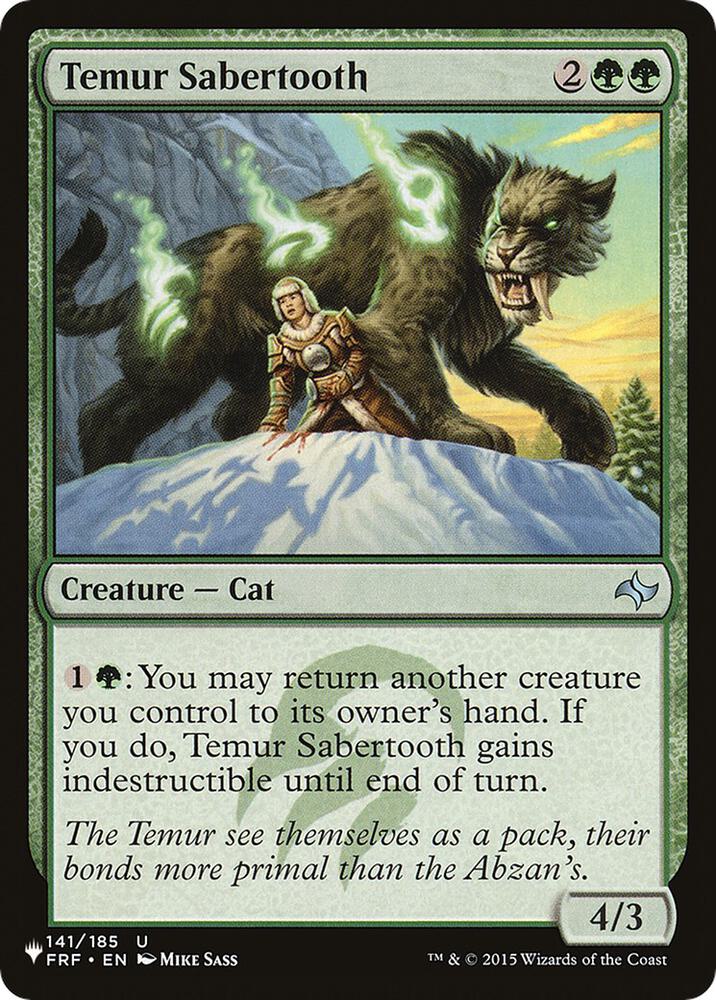 Temur Sabertooth (141/185) [The List]
