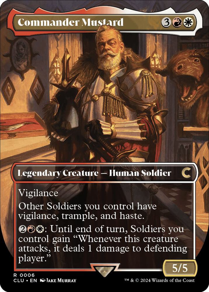 Commander Mustard (Borderless) (6) [Ravnica: Clue Edition] [Borderless]