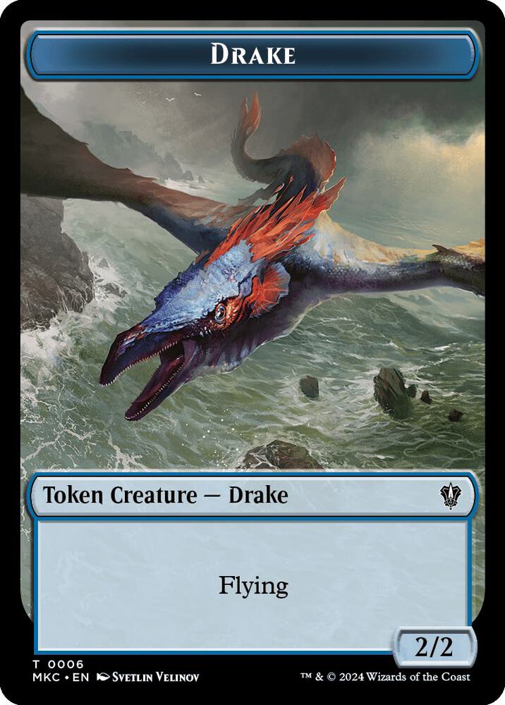 Drake // Koma's Coil Double-Sided Token (6 // 7) [Murders at Karlov Manor Commander]
