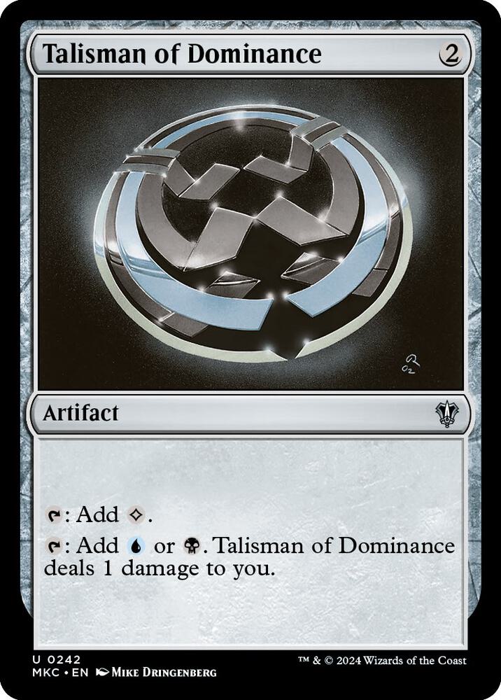 Talisman of Dominance (242) [Murders at Karlov Manor Commander]