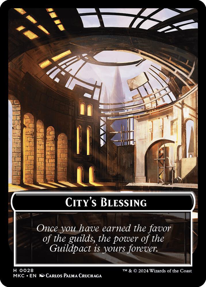 City's Blessing // Zombie Double-Sided Token (28 // 11) [Murders at Karlov Manor Commander]
