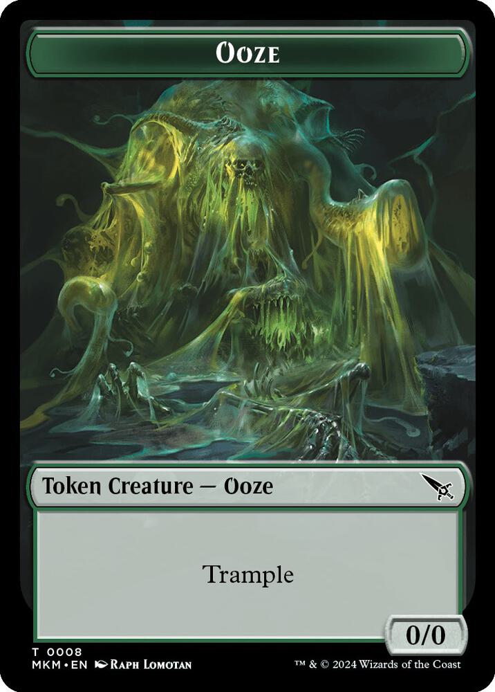 Ooze // A Mysterious Creature Double-Sided Token (8 // 21) [Murders at Karlov Manor]