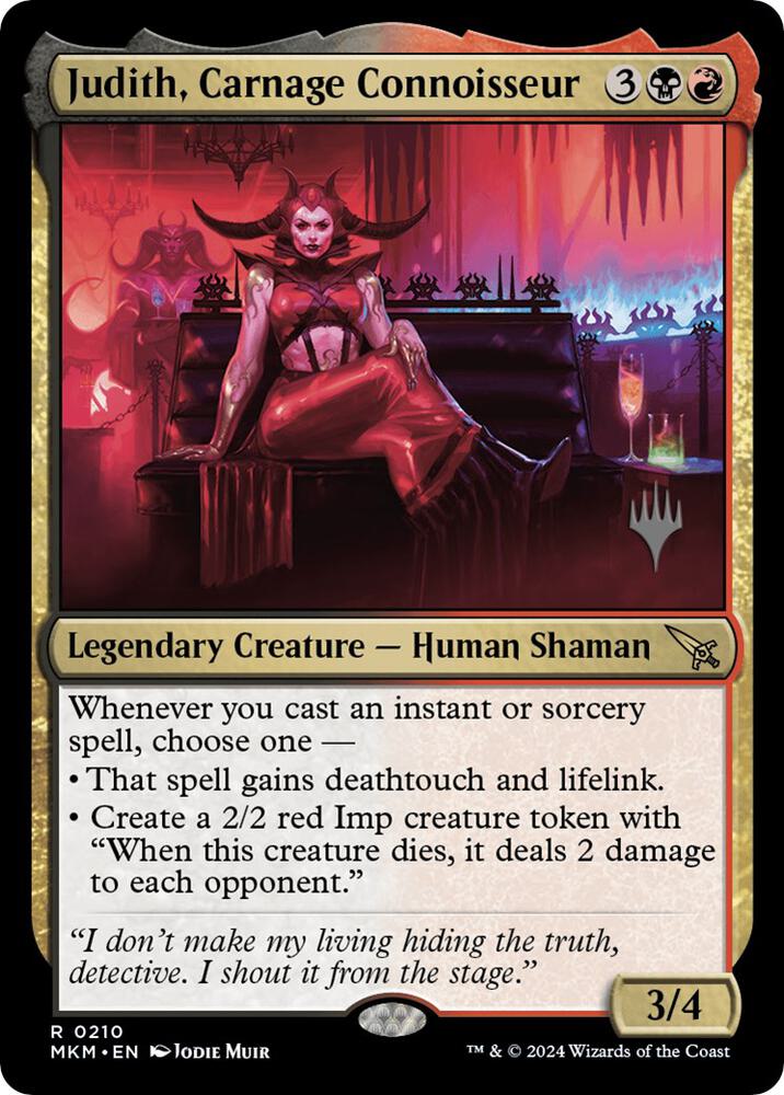 Judith, Carnage Connoisseur (210) [Murders at Karlov Manor Promos]