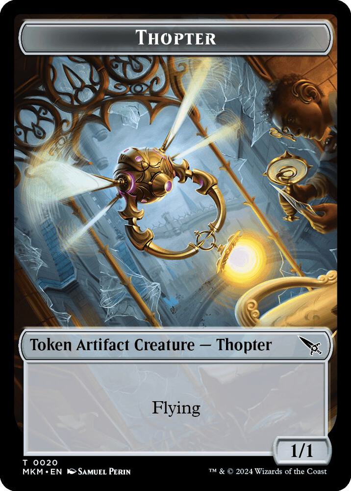 Thopter (0020) // Clue (0016) Double-Sided Token (20 // 16) [Murders at Karlov Manor]