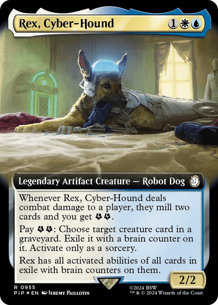 Rex, Cyber-Hound (Extended Art) (Surge Foil) (955) [Fallout] [Extended Art]