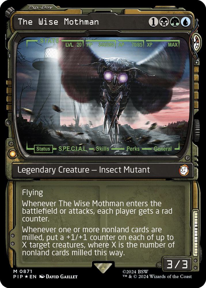 The Wise Mothman (Showcase) (Surge Foil) (871) [Fallout] [Showcase]