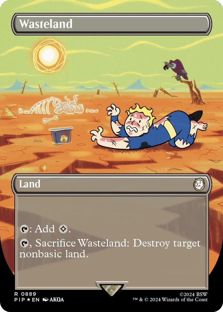 Wasteland (Borderless) (Surge Foil) (889) [Fallout] [Borderless]