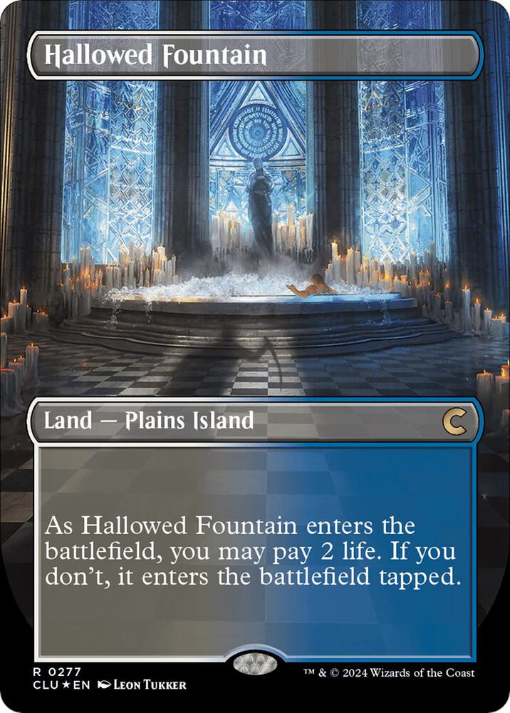 Hallowed Fountain (Borderless) (277) [Ravnica: Clue Edition] [Borderless]