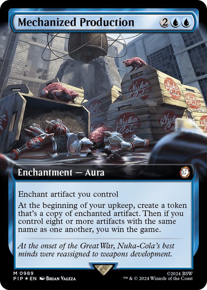 Mechanized Production (Extended Art) (Surge Foil) (989) [Fallout] [Extended Art]