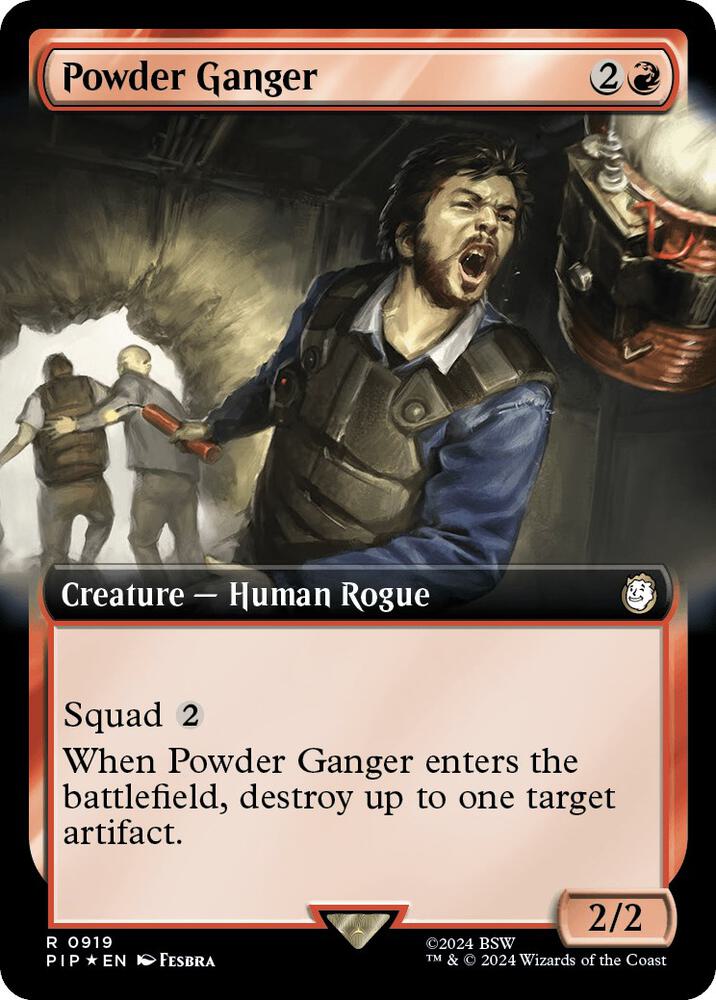 Powder Ganger (Extended Art) (Surge Foil) (919) [Fallout] [Extended Art]