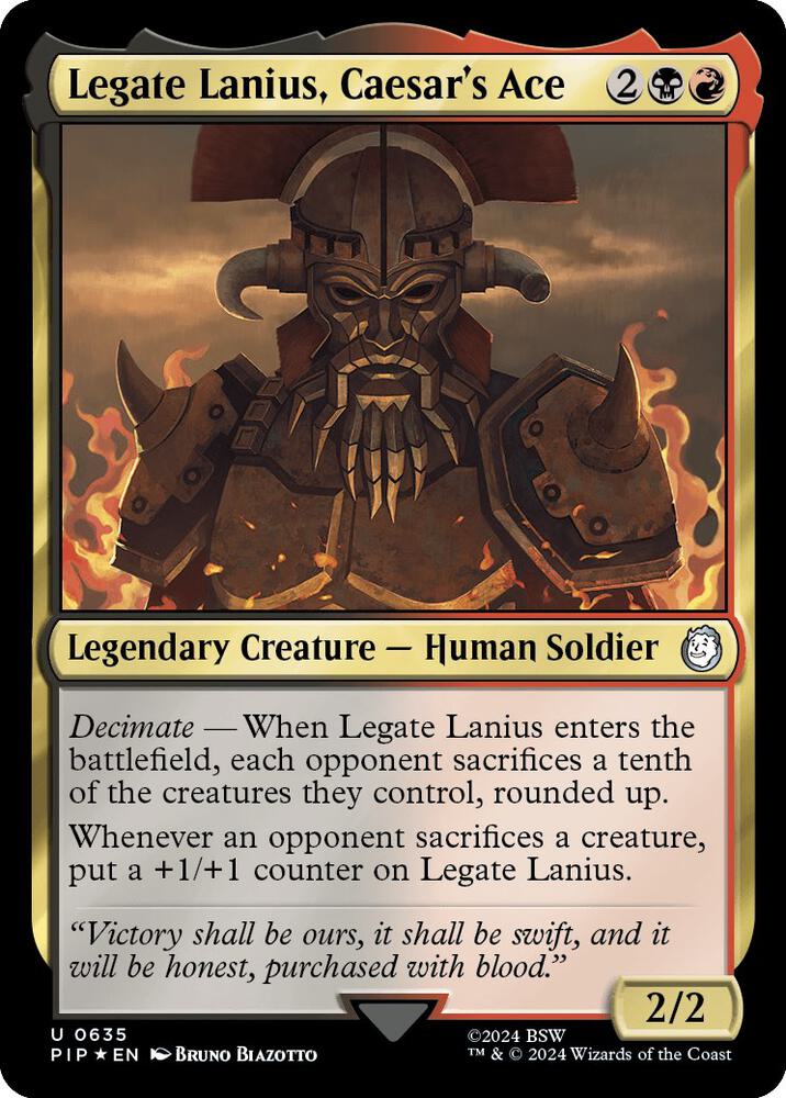 Legate Lanius, Caesar's Ace (Surge Foil) (635) [Fallout]
