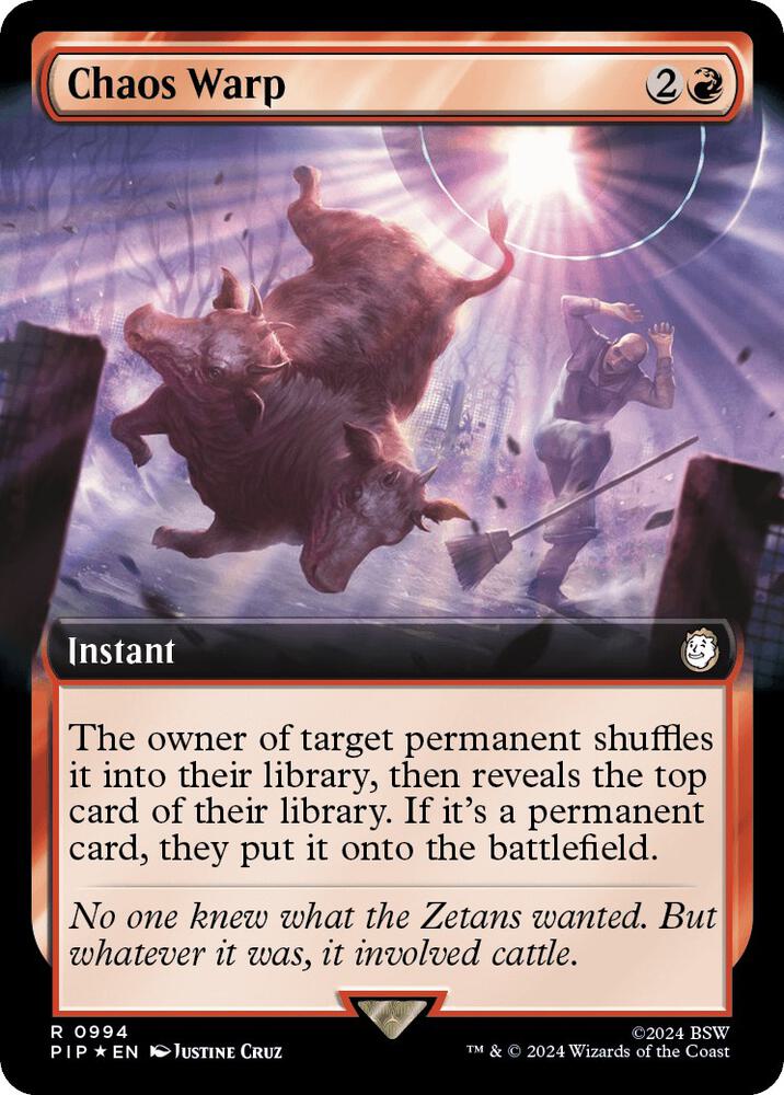 Chaos Warp (Extended Art) (Surge Foil) (994) [Fallout] [Extended Art]