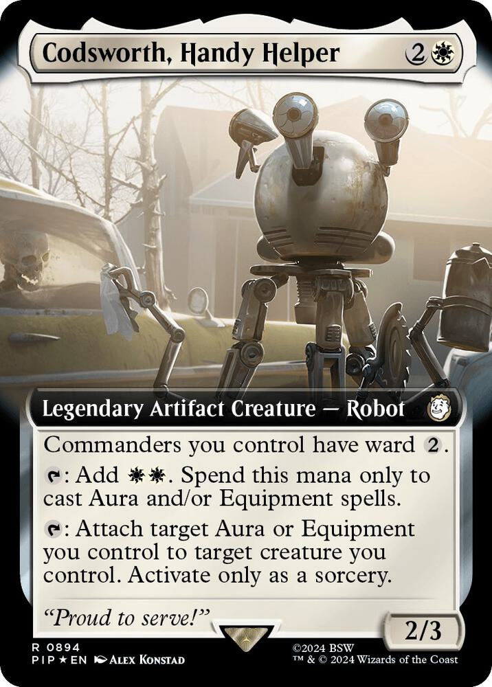 Codsworth, Handy Helper (Extended Art) (Surge Foil) (894) [Fallout] [Extended Art]
