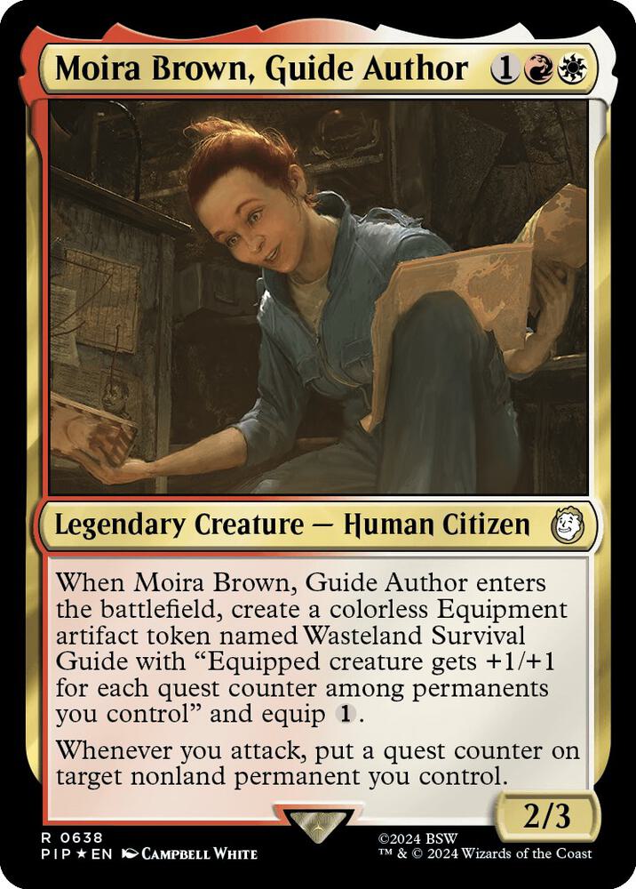 Moira Brown, Guide Author (Surge Foil) (638) [Fallout]