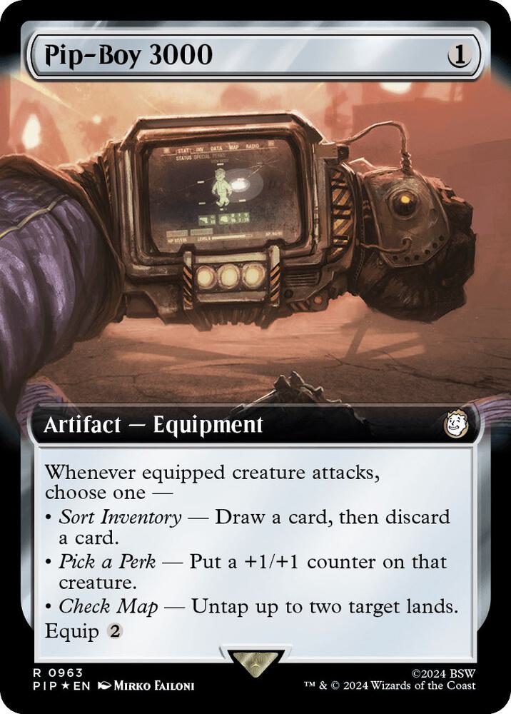 Pip-Boy 3000 (Extended Art) (Surge Foil) (963) [Fallout] [Extended Art]
