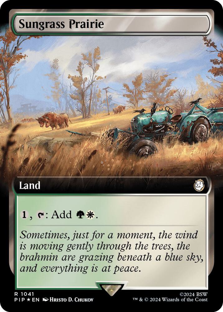 Sungrass Prairie (Extended Art) (Surge Foil) (1041) [Fallout] [Extended Art]