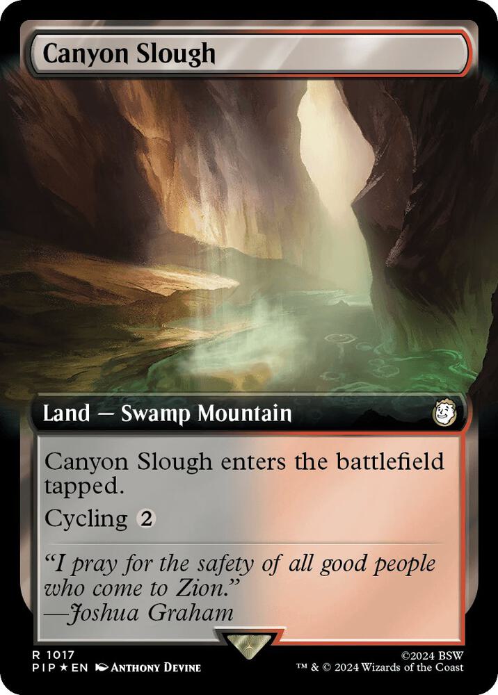 Canyon Slough (Extended Art) (Surge Foil) (1017) [Fallout]