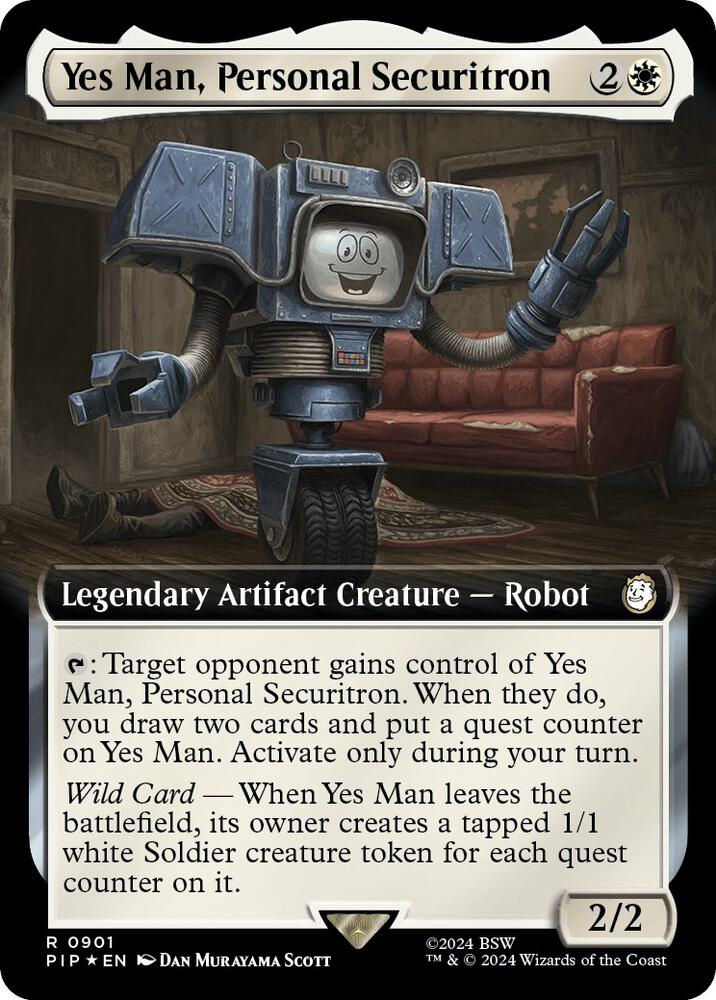 Yes Man, Personal Securitron (Extended Art) (Surge Foil) (901) [Fallout]