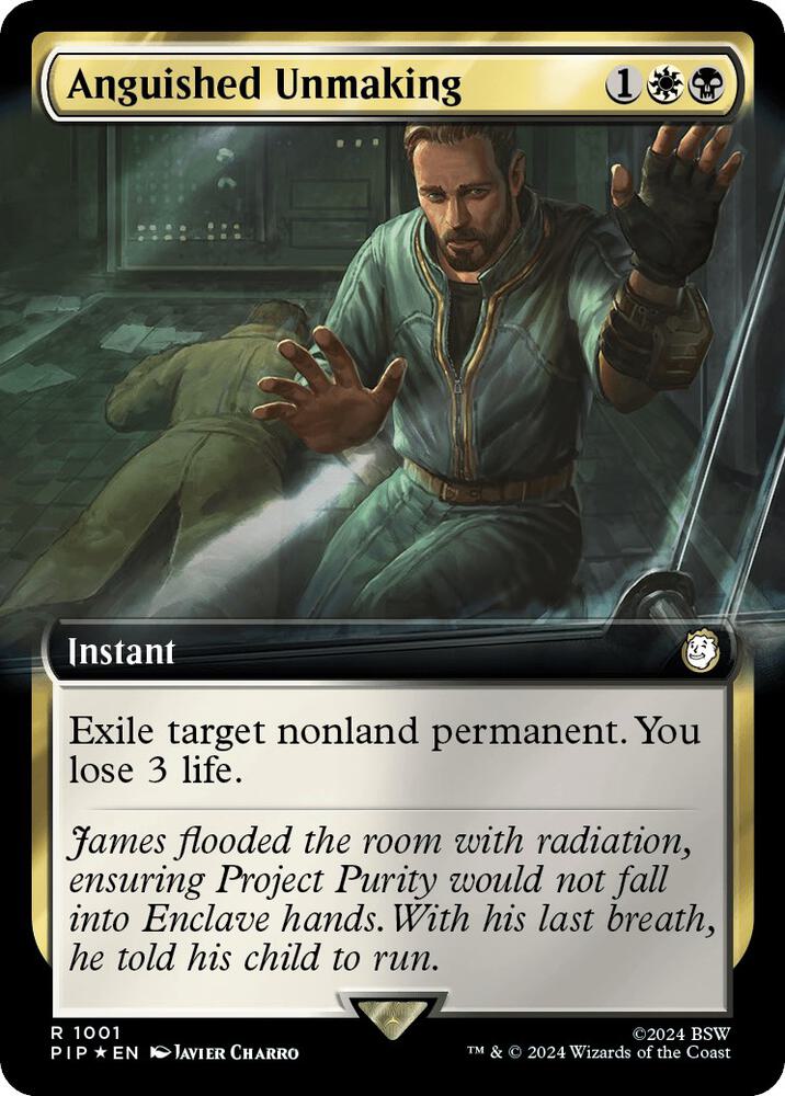 Anguished Unmaking (Extended Art) (Surge Foil) (1001) [Fallout]