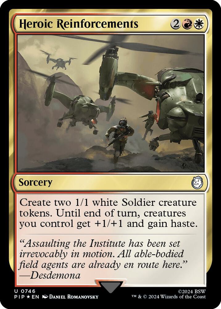 Heroic Reinforcements (Surge Foil) (746) [Fallout]