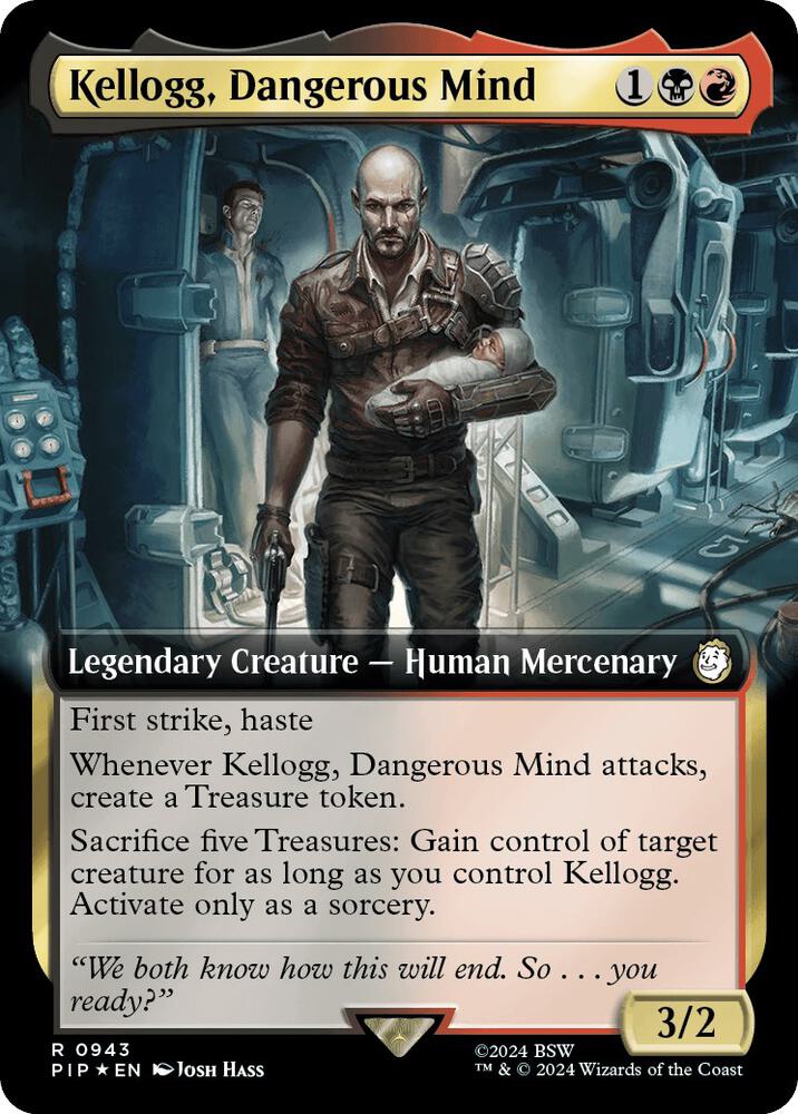 Kellogg, Dangerous Mind (Extended Art) (Surge Foil) (943) [Fallout]