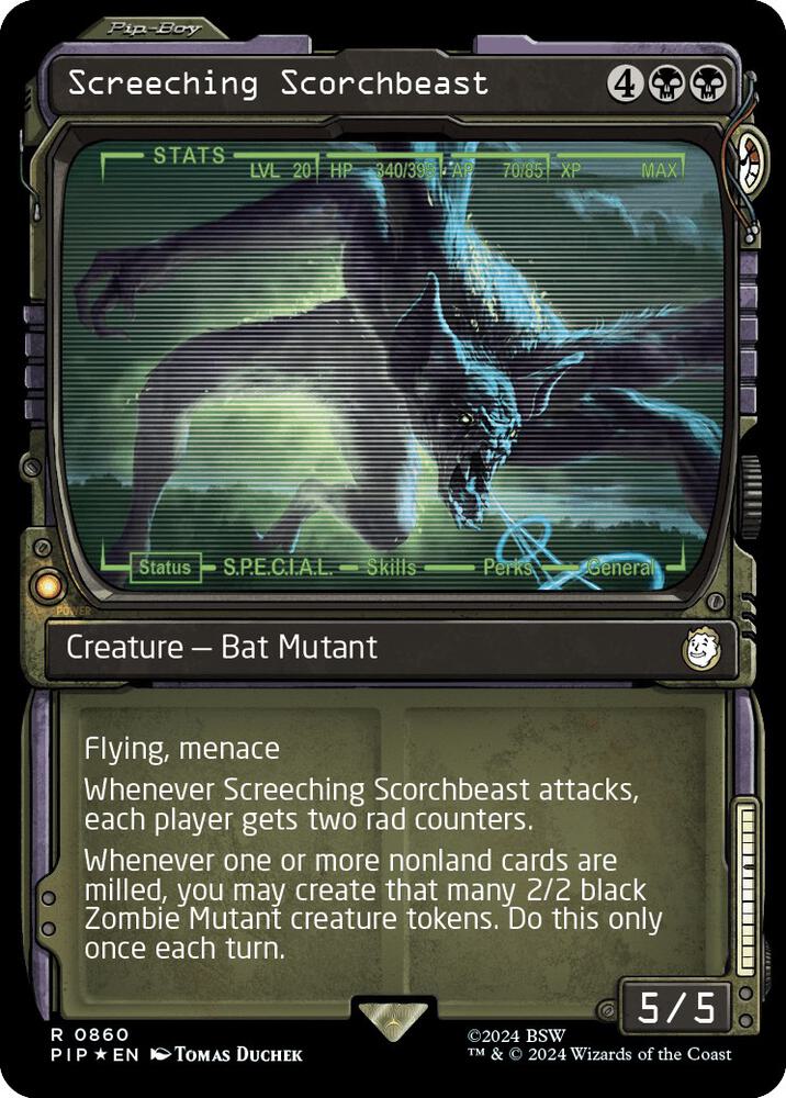 Screeching Scorchbeast (Showcase) (Surge Foil) (860) [Fallout]