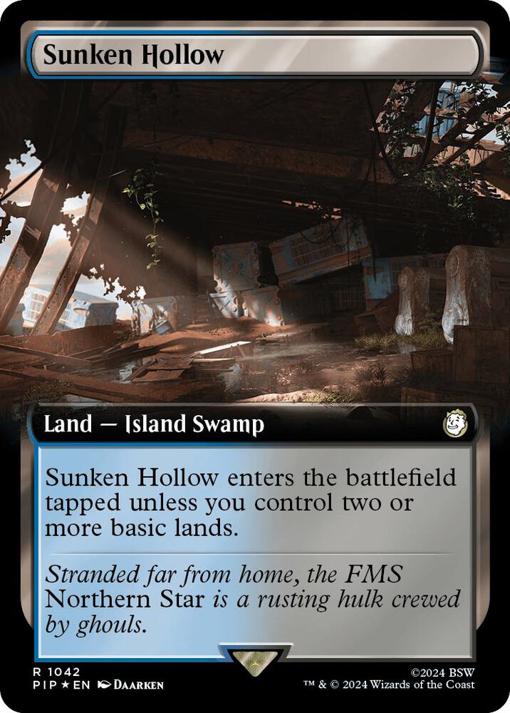 Sunken Hollow (Extended Art) (Surge Foil) (1042) [Fallout]