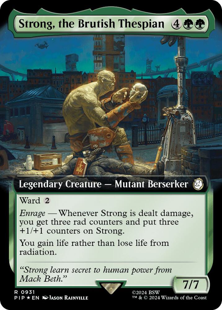 Strong, the Brutish Thespian (Extended Art) (Surge Foil) (931) [Fallout]