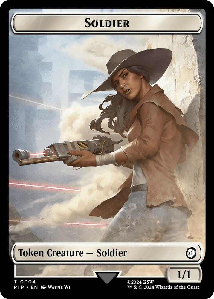 Soldier (0004) // Treasure (0019) Double-Sided Token (4 // 19) [Fallout]