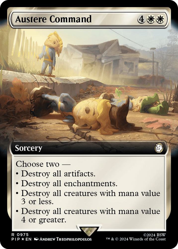 Austere Command (Extended Art) (Surge Foil) (975) [Fallout]