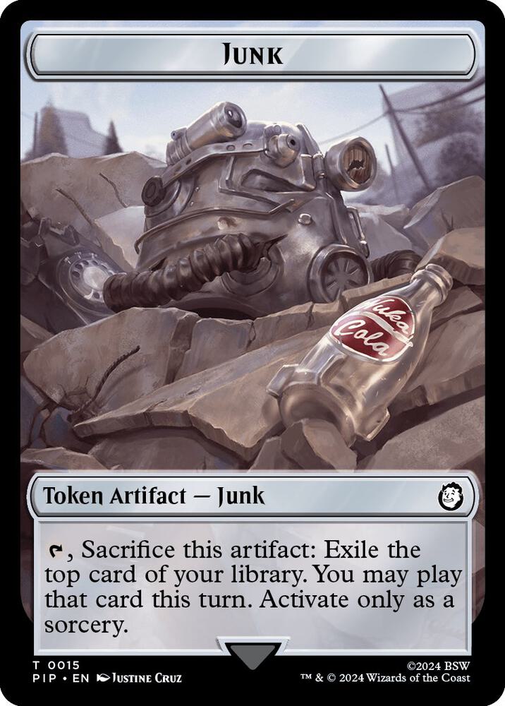 Junk // Zombie Mutant Double-Sided Token (15 // 7) [Fallout]